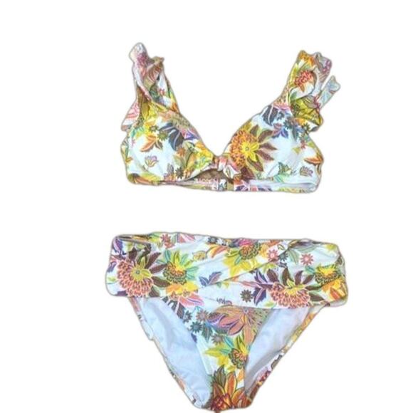 BLEU ROD BEATTIE COLORFUL 2 PIECE‎ SWIMSUIT SIZE 8 - Picture 1 of 7